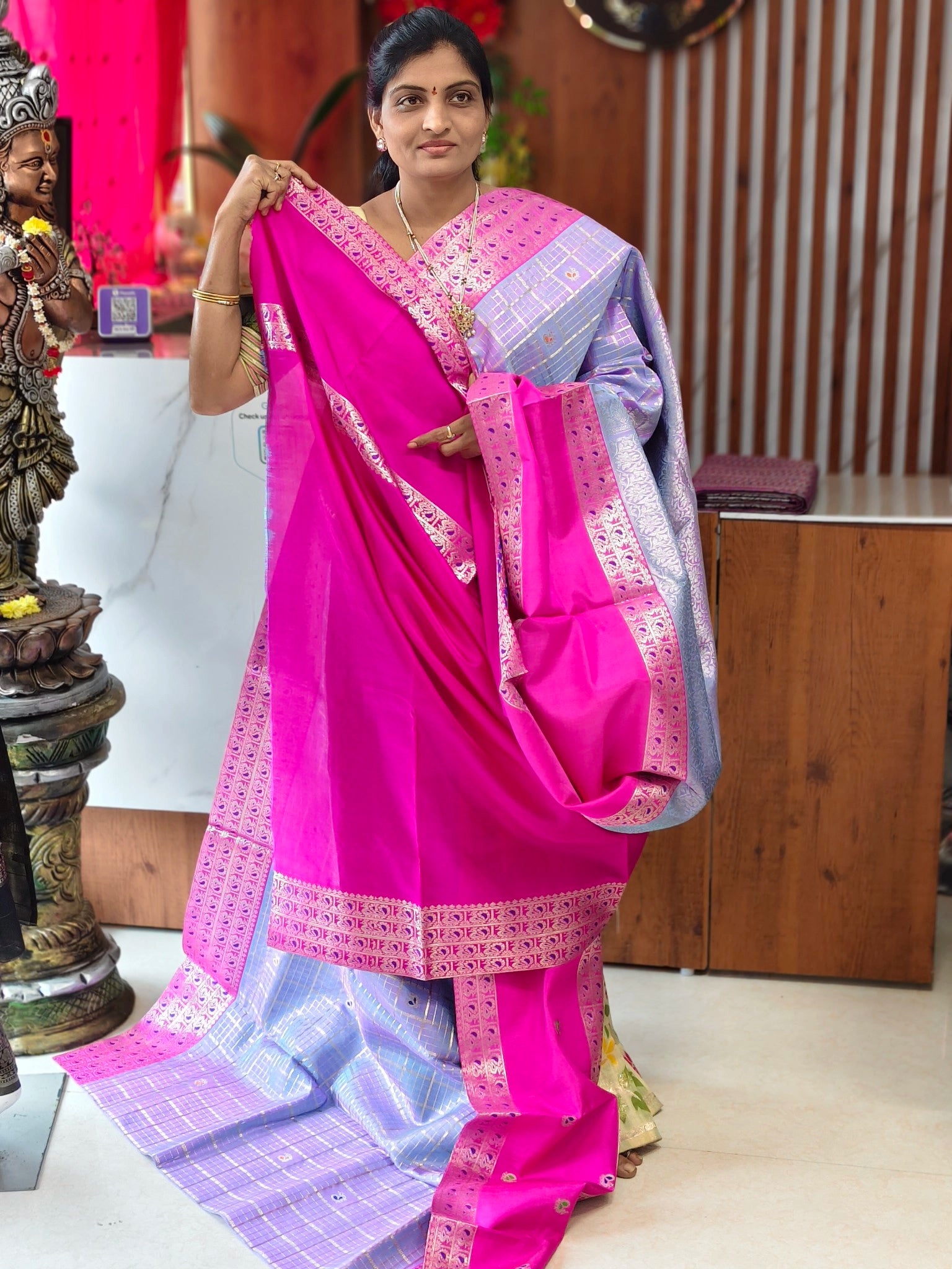 Venkatagiri pattu saree - Gadwal Pattu Sarees by Shreekari Silks Venkatagiri pattu saree - Image 3